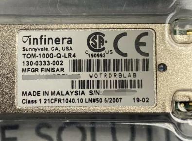 Infinera TOM-100G-Q-LR4  130-0333-002