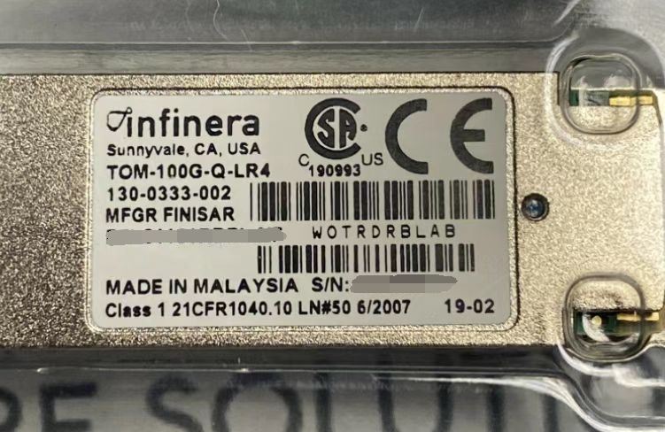 Infinera TOM-100G-Q-LR4  130-0333-002