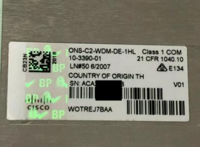 Cisco ONS-C2-WDM-DE-1HL