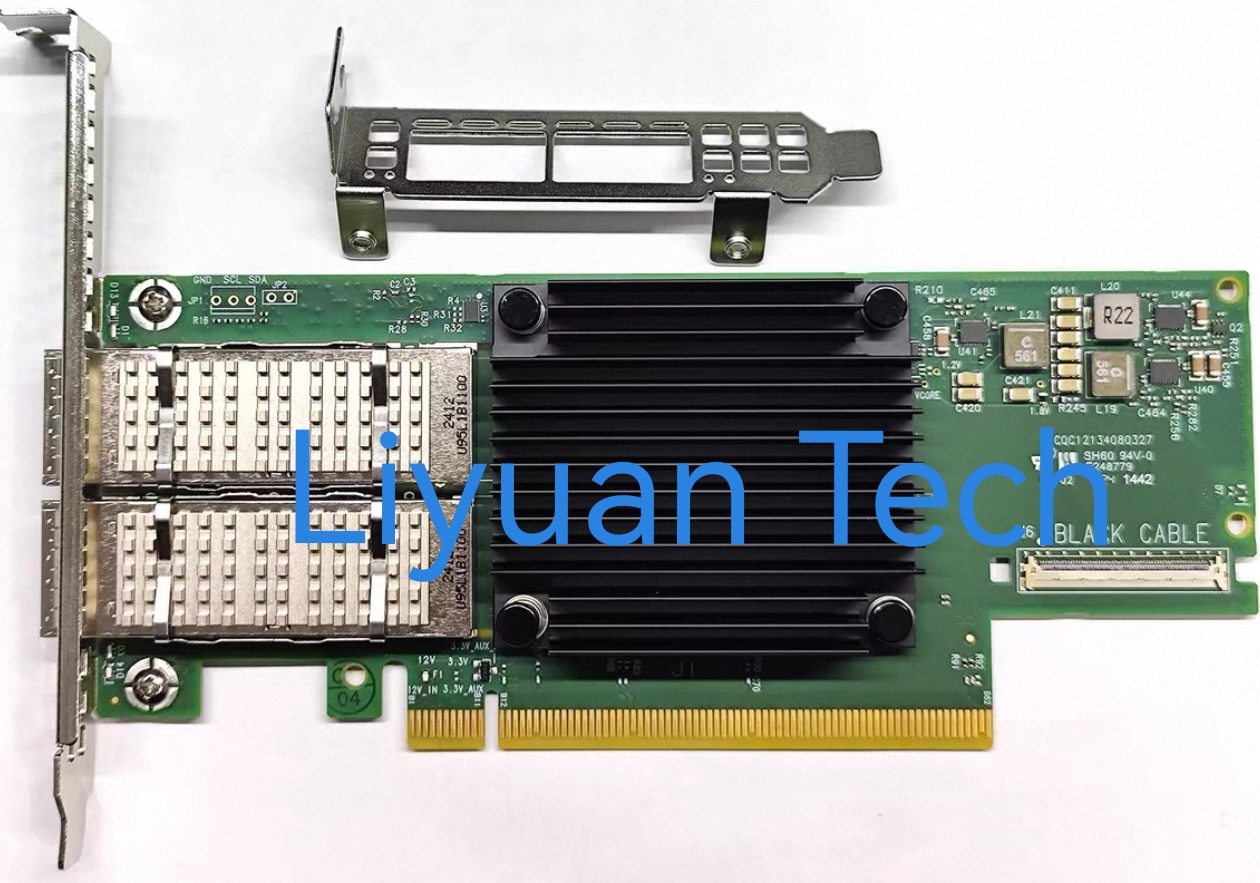 thumbnail image 2 of Low Profile Bracket For Mellanox ConnectX-6 CX653106A (MCX653106A-ECAT) Network Card 2 of 6